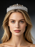 Sparkling Zircon Crystal Tiaras Headbands Brides Hair Jewelry