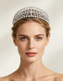 Sparkling Zircon Crystal Tiaras Headbands Brides Hair Jewelry