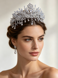 17707 European Pearls&Zircon6 Wedding Tiaras