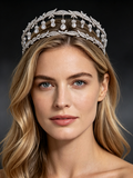 st1-17585 Sparkle Zircon Wedding Tiaras Headpieces