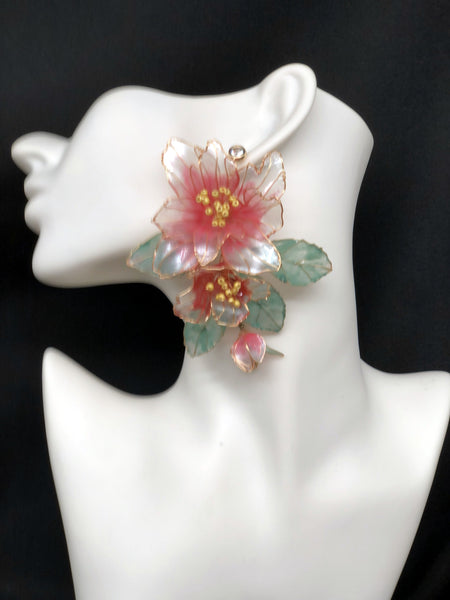 Pink&Green earring