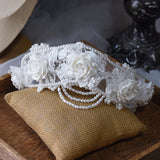 Romantic Beige Lace& Flower Wedding Headbands