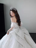 Baroque Oversize Zircon Crystal Wedding Tiaras Headpieces