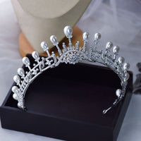 Eleghant Pearls&Crystal Brides Tiaras Headbands