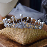 Eleghant Pearls&Crystal Brides Tiaras Headbands