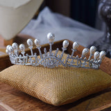 Eleghant Pearls&Crystal Brides Tiaras Headbands