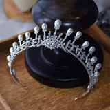 Eleghant Pearls&Crystal Brides Tiaras Headbands
