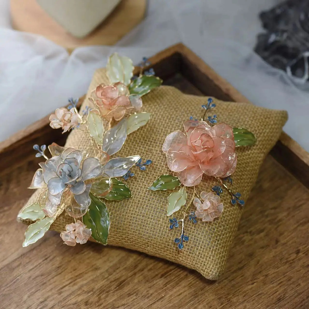 Vintage Gold Color Headpieces Crown Zirconia Headbands Hairbands For Bride Flower Tiaras Bridal Hair Jewelry Wedding Accessories