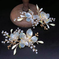 Romantic Sweet Blue Flower Brides Barrettes Hairbands