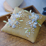 Romantic Sweet Blue Flower Brides Barrettes Hairbands