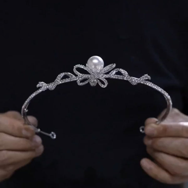 st1-17491 Korean Pearls Wedding Tiaras Headpieces