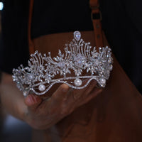 T1-17528 Brides Oversize Zircons Tiaras Headpieces