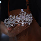 T1-17528 Brides Oversize Zircons Tiaras Headpieces