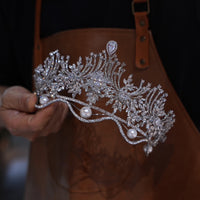 T1-17528 Brides Oversize Zircons Tiaras Headpieces