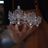 T1-17528 Brides Oversize Zircons Tiaras Headpieces