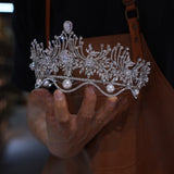 T1-17528 Brides Oversize Zircons Tiaras Headpieces