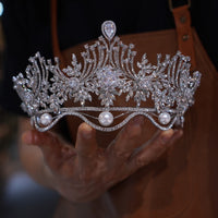 T1-17528 Brides Oversize Zircons Tiaras Headpieces