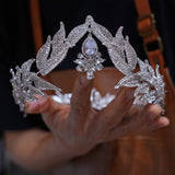 ST1-17582 Forehead Brides Zircon Crowns