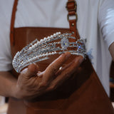 ST1-17765 Royal Pearls  Wedding Headpices