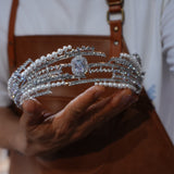 ST1-17765 Royal Pearls  Wedding Headpices