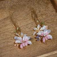 Sweety Pinky Flower Woman Evening Tassels Earrings Girls