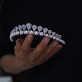 17942 Korean Pearls&Crystal Wedding Tiaras Headpieces