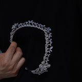Pretty Silver Zircon Bridal Crowns Tiaras ASL-0285