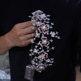 Burgundy Zircon Queen Wedding Tiaras Crown ASL-0307