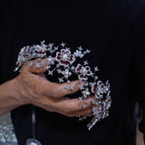 Burgundy Zircon Queen Wedding Tiaras Crown ASL-0307