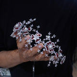 Burgundy Zircon Queen Wedding Tiaras Crown ASL-0307