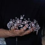 Burgundy Zircon Queen Wedding Tiaras Crown ASL-0307