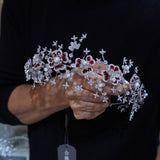 Burgundy Zircon Queen Wedding Tiaras Crown ASL-0307