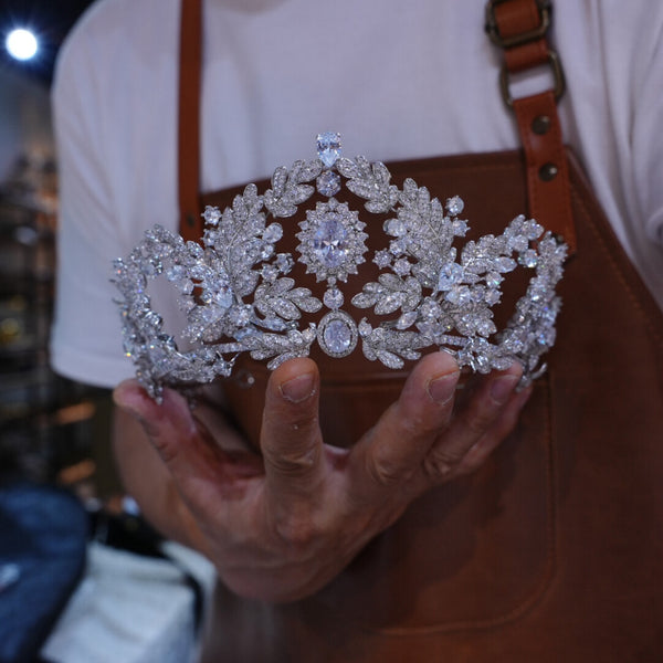 asl-0492 Vinteage Zircon Wedding Tiaras