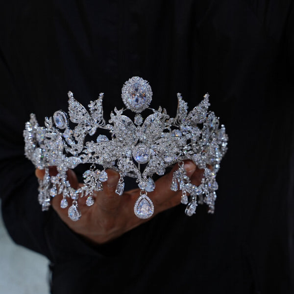 sl-0491 Elegant Royal Zircon Wedding Crowns