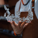 st1-17241 Luxurious Adjustable Zircon Wedding Tiaras Headpieces