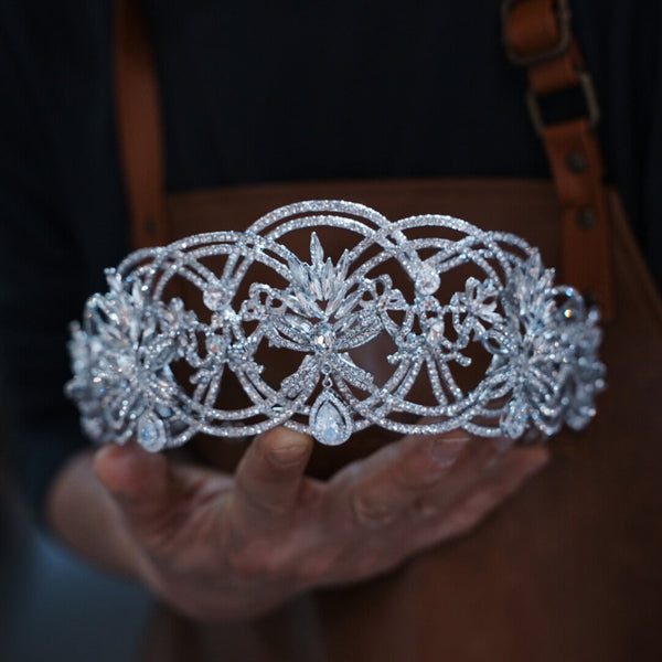 st1-17492 European Zircon Wedding Tiaras Headpieces