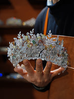 st1-17536 Gorgeous Colors Zircon Brides Tiara Headpieces