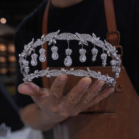 st1-17585 Sparkle Zircon Wedding Tiaras Headpieces