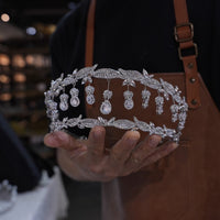 st1-17585 Sparkle Zircon Wedding Tiaras Headpieces