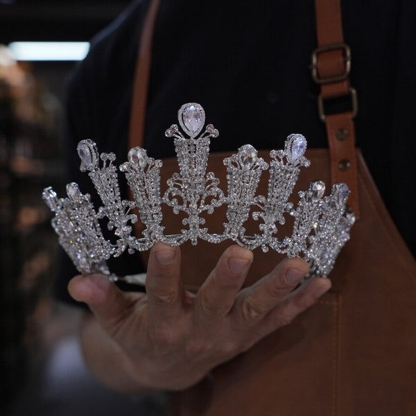 st1-17586 Sparkle Zircon Wedding Tiaras Headpieces