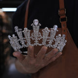 st1-17586 Sparkle Zircon Wedding Tiaras Headpieces