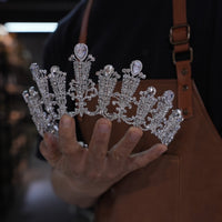 st1-17586 Sparkle Zircon Wedding Tiaras Headpieces