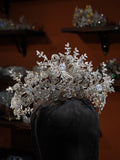 ST1-17596 Oversize Pearls&Zircon Wedding Tiaras Headpieces
