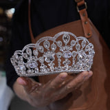 ST1-17623 Oversize Pearls&Zircon Wedding Tiaras Headpieces