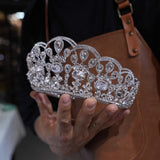 ST1-17623 Oversize Pearls&Zircon Wedding Tiaras Headpieces