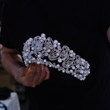 st1-17719 European Pearls&Zircon6 Wedding Tiaras