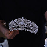 st1-17719 European Pearls&Zircon6 Wedding Tiaras