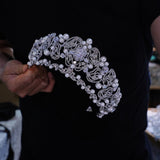 st1-17719 European Pearls&Zircon6 Wedding Tiaras