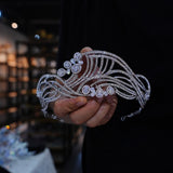 st1-17734 /2 wasy Gorgeous Pearls Wedding Crown