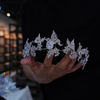 st1-17734 /2 wasy Gorgeous Pearls Wedding Crown